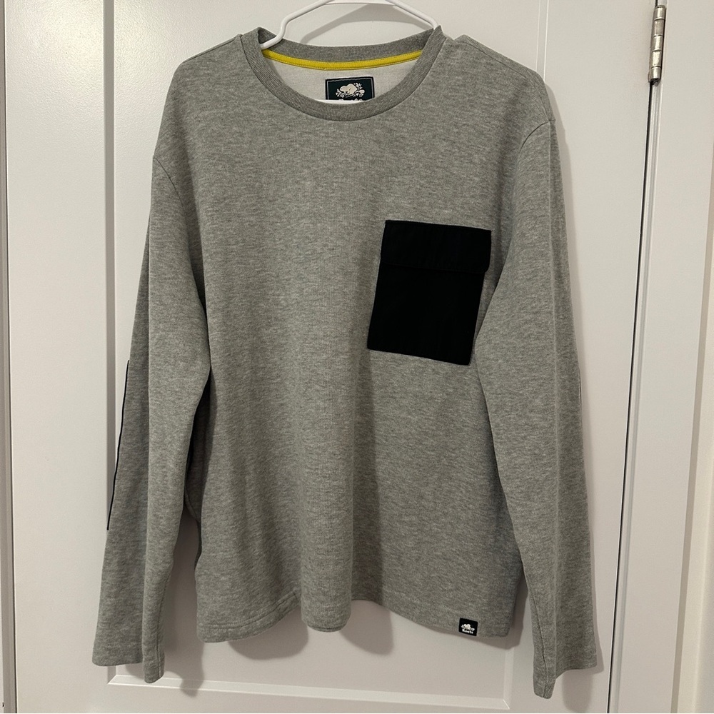 Roots Gray Crewneck Sweater Size Large Mens